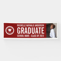Logo de l'école Graduation Photo Party Maroon Whit