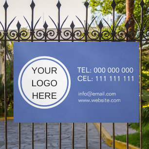 Banderoles Logo de l'entreprise Contact promotionnel Bleu & B