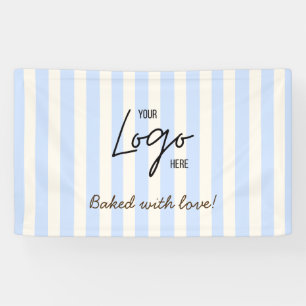 Banderoles Logo de l'entreprise de boulangerie Cute Stripes B