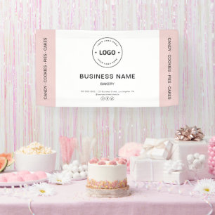 Banderoles Logo de l'entreprise de boulangerie Pâtissier