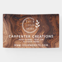 Logo de menuiserie en bois moderne élégant
