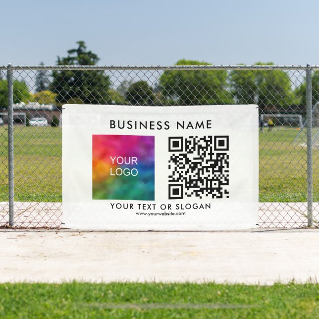 Banderoles Logo d'entreprise Code QR Modèle extérieur meilleu (Insitu)