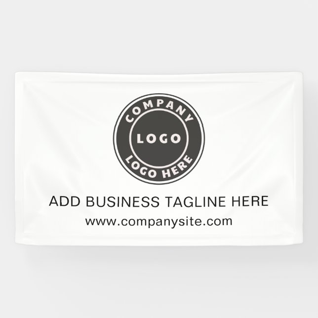 Banderoles Logo d'entreprise et site Web Custom Company (Horizontal)