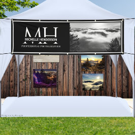 Banderoles Logo d'entreprise moderne noir et blanc 1 Booth d'