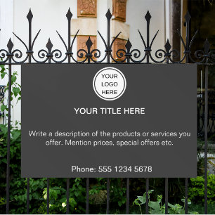 Banderoles Logo d'entreprise moderne Texte publicitaire promo