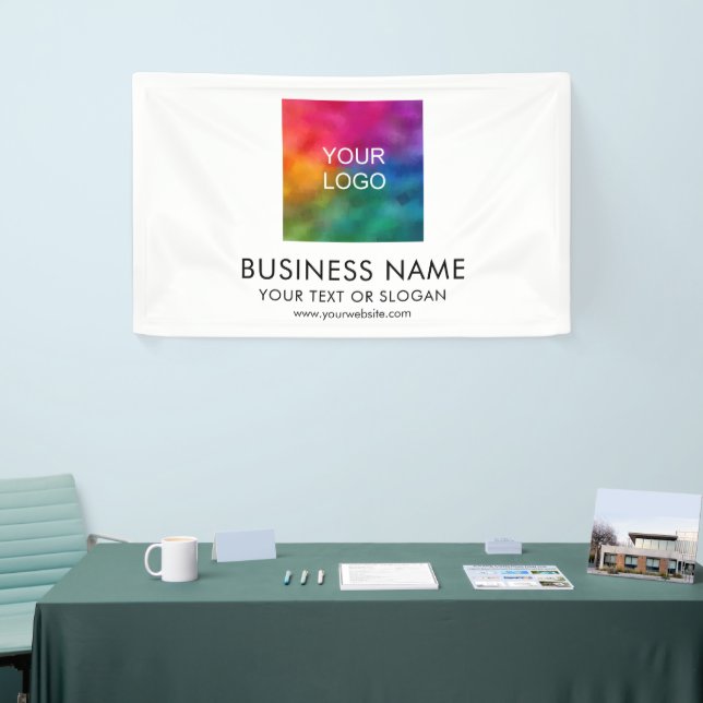 Banderoles Logo d'entreprise personnalisable Modèle moderne é (Salon professionnel)