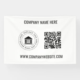 Banderoles Logo d'entreprise personnalisé Code et site Web