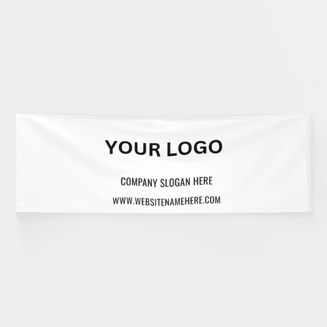 Banderoles Logo d'entreprise personnalisé | Nom commercial et (Horizontal)