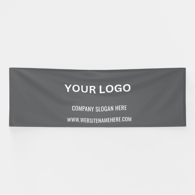 Banderoles Logo d'entreprise personnalisé | Nom commercial et (Horizontal)