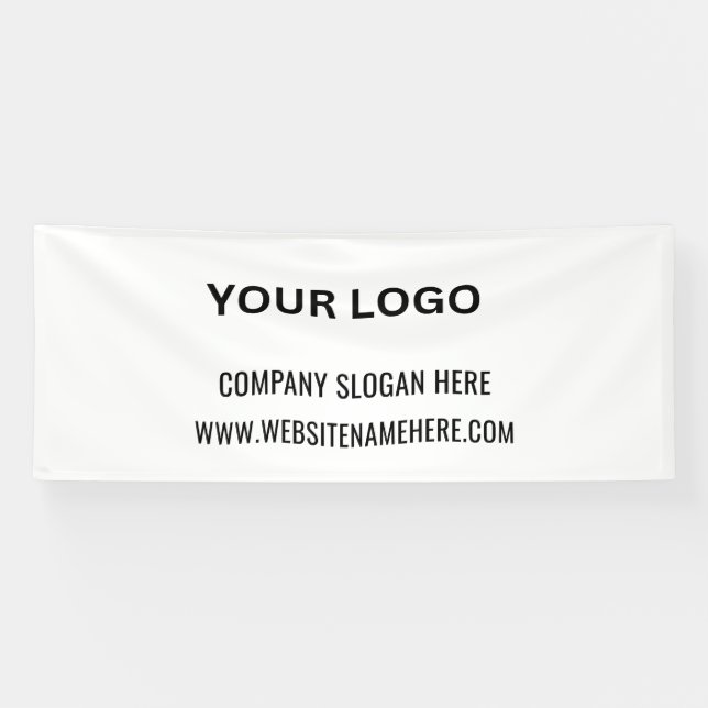 Banderoles Logo d'entreprise personnalisé | Nom commercial et (Horizontal)