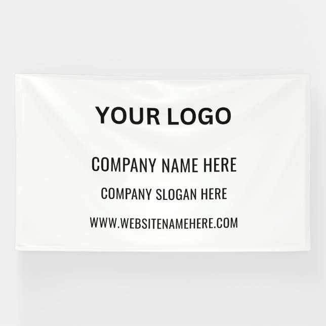 Banderoles Logo d'entreprise personnalisé | Nom commercial et (Horizontal)