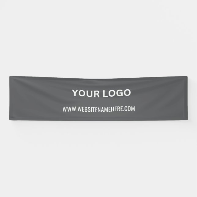Banderoles Logo d'entreprise personnalisé | Nom commercial et (Horizontal)