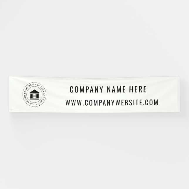 Banderoles Logo d'entreprise personnalisé | Nom commercial et (Horizontal)