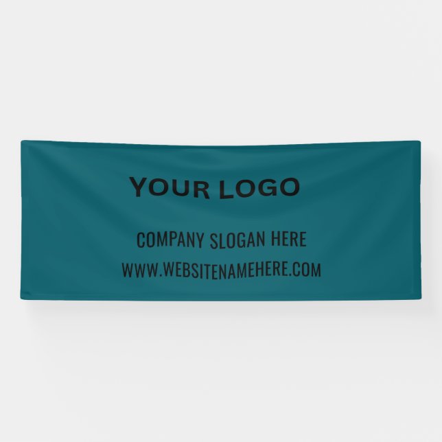 Banderoles Logo d'entreprise personnalisé | Nom commercial et (Horizontal)