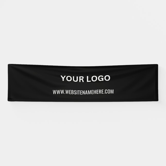Banderoles Logo d'entreprise personnalisé | Nom commercial et (Horizontal)