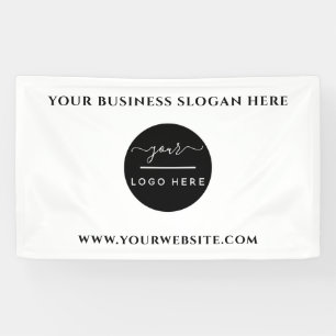 Banderoles Logo d'entreprise personnalisé Slogan Site Web Pro