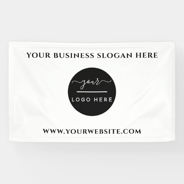 Banderoles Logo d'entreprise personnalisé Slogan Site Web Pro (Horizontal)