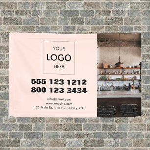 Banderoles Logo d'entreprise Publicité Photo Blush