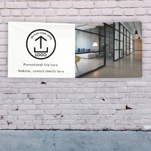 Banderoles Logo d'entreprise simple et moderne photo et texte
