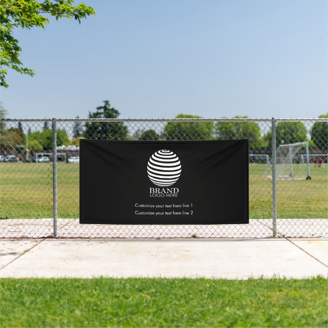 Banderoles Logo d'entreprise sur mesure noir (Insitu)