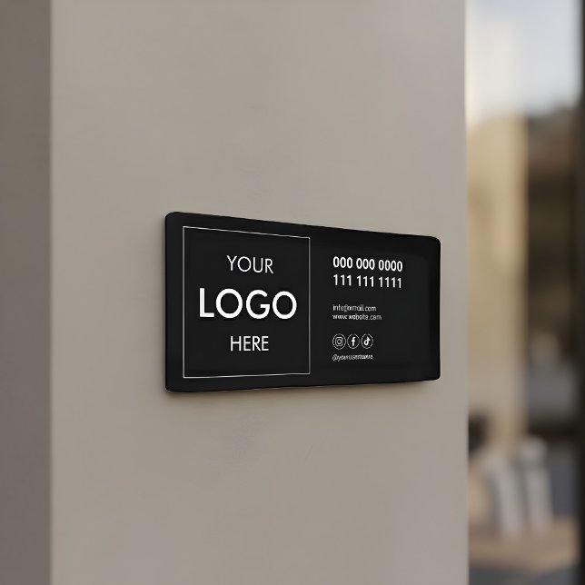 Banderoles Logo des médias sociaux d'affaires noir (Créateur téléchargé)