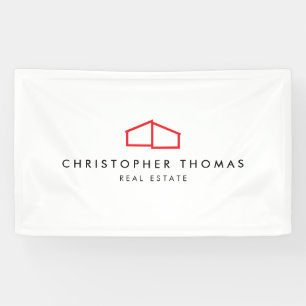 Banderoles Logo d'habitation moderne Immobilier, Realtor Roug