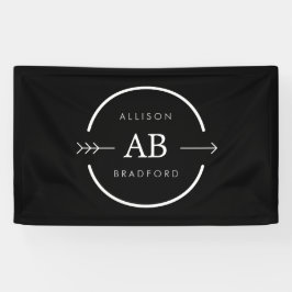 Banderoles Logo du cercle de flèche Edgy Monogram