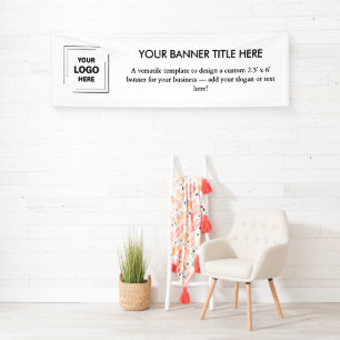 Banderoles Logo Entreprise Simple Minimaliste Moderne 8'