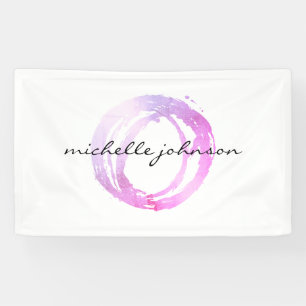 Banderoles Logo Luxe Pink Cercle Designer