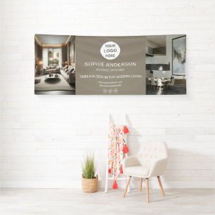 Banderoles Logo moderne Photo Taupe Professionnel