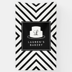 Banderoles Logo Monogramme de gâteau avec Boulangerie Motif e