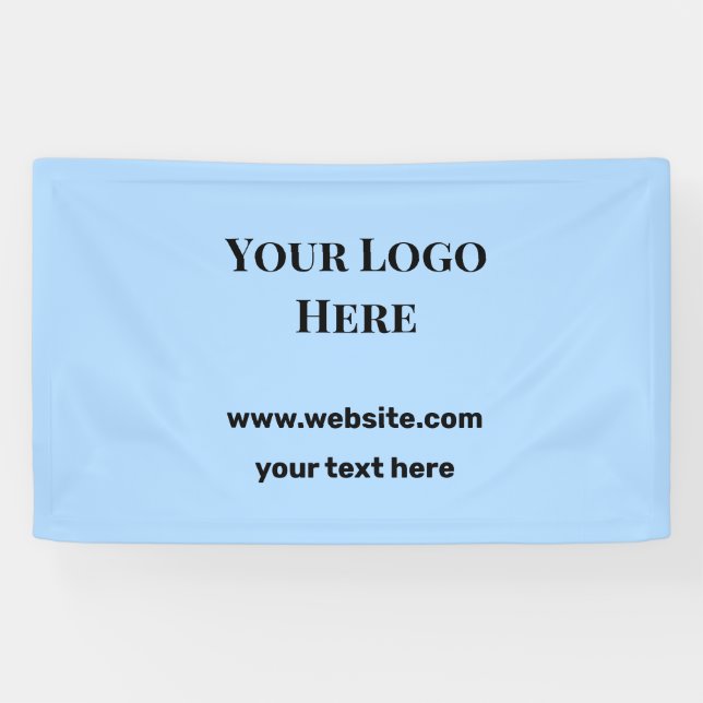 Banderoles logo personnalisé ici ajouter votre site web merci (Horizontal)