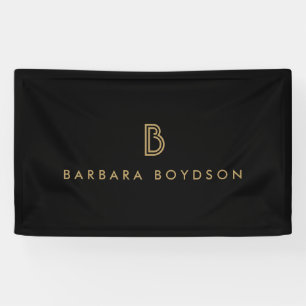 Banderoles Logo vintage Gold/Black Monogram