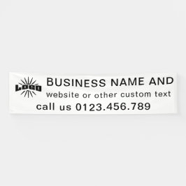 Banderoles Logo White Business Entreprise extérieur 10' long 