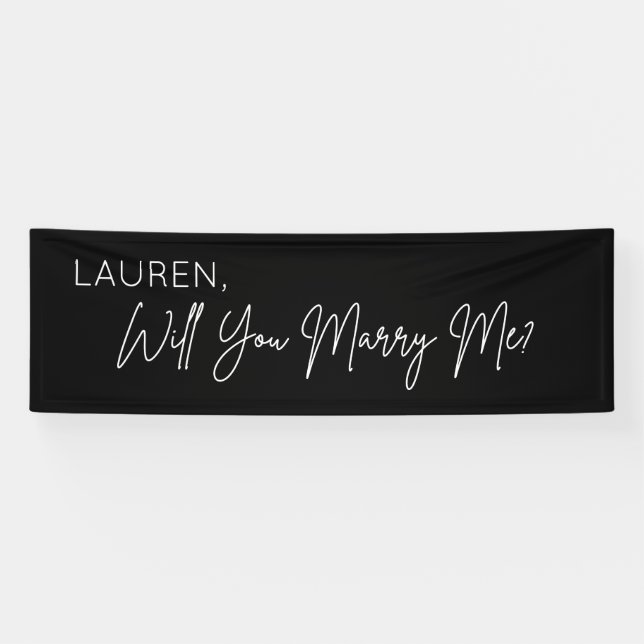 Banderoles Lona  Will you Marry Me Proposal Sign banner backd (Horizontal)