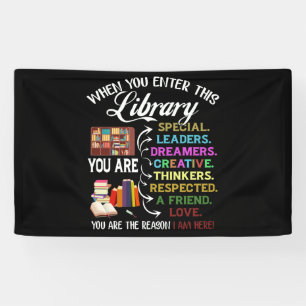 Banderoles Lorsque Vous Entrez Dans Cette Bibliothèque, Lectu