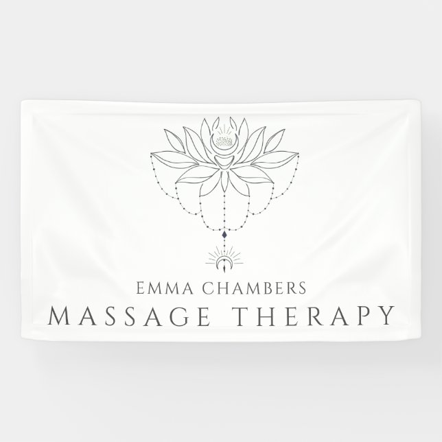 Banderoles Lotus Flower Massage Thérapist Business (Horizontal)