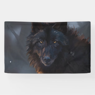 Banderoles Loup noir