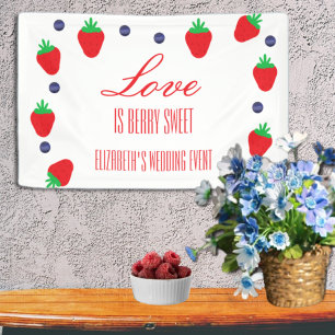 Banderoles Love Is Berry Sweet Fruit Mariage