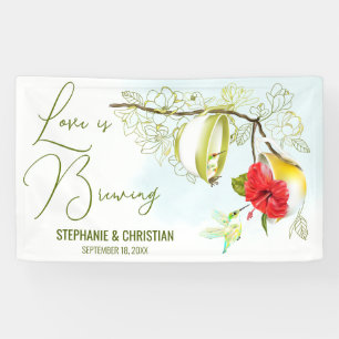 Banderoles Love Is Brewing Hummingbird Tea Party