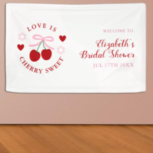 Banderoles Love Is Cherry Sweet Enterrement de Vie de Jeune F