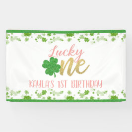 Banderoles Lucky One First Birthday Banner - Fille