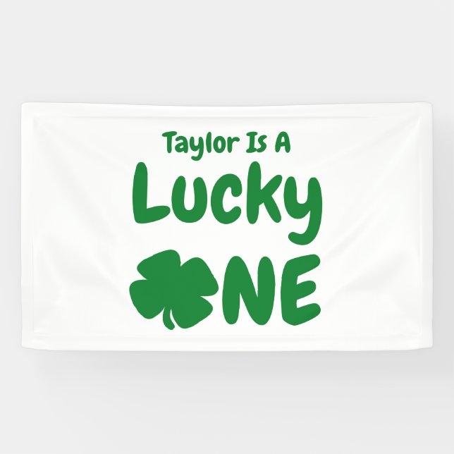 Banderoles Lucky One St Patrick's Day 1er anniversaire (Horizontal)