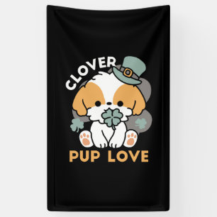 Banderoles Lucky Pup with Clover - St. Patrick's Day Cadeau