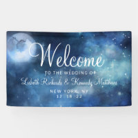 Lunar Sky Pleine lune Celestial Star Mariage Bienv