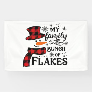 Banderoles Ma famille est une bande de Flakes Snowflake