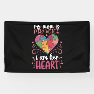 Banderoles Ma mère est ma voix Autisme Sensibilisation à l'au
