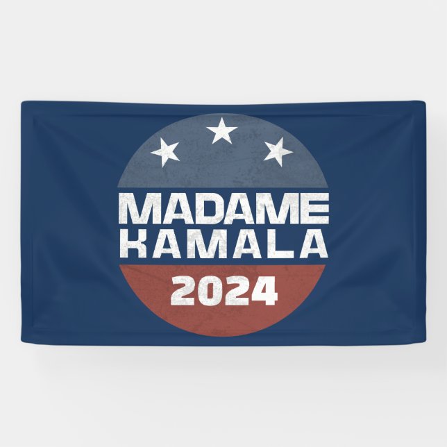 Banderoles Madame Kamala Harris 2024 pour le président Patrio (Horizontal)