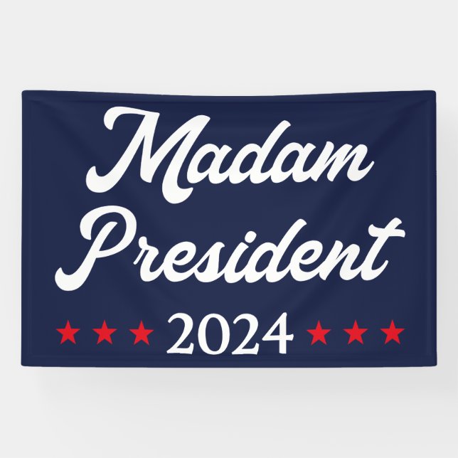 Banderoles Madame la Présidente 2024 I - Kamala Harris (Horizontal)