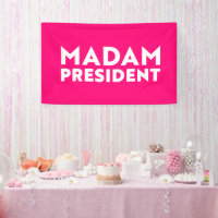 Madame la Présidente typographie moderne blanc ros